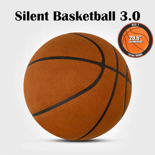 Dropship High Quality Silent Basketball Size 7 Grooved Foam Bouncing Mute Basketball Indoor Bounce Quite Birthday Christmas Gift