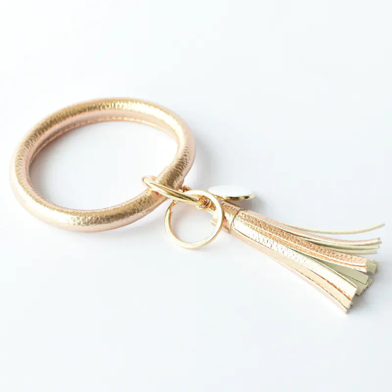 Pure Leather Tassel Pendant Bracelet