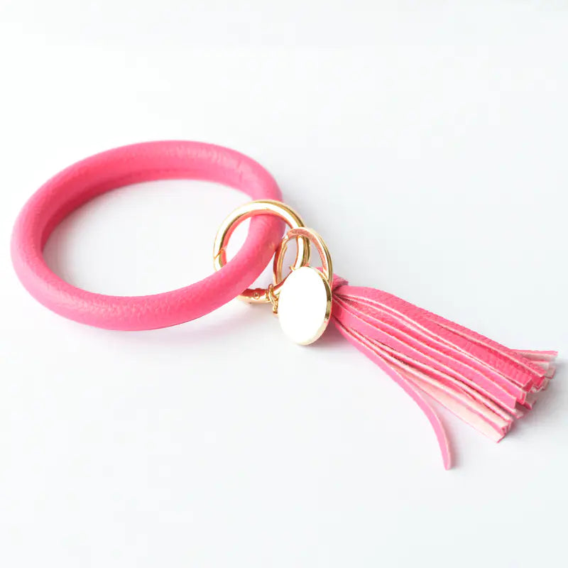 Pure Leather Tassel Pendant Bracelet