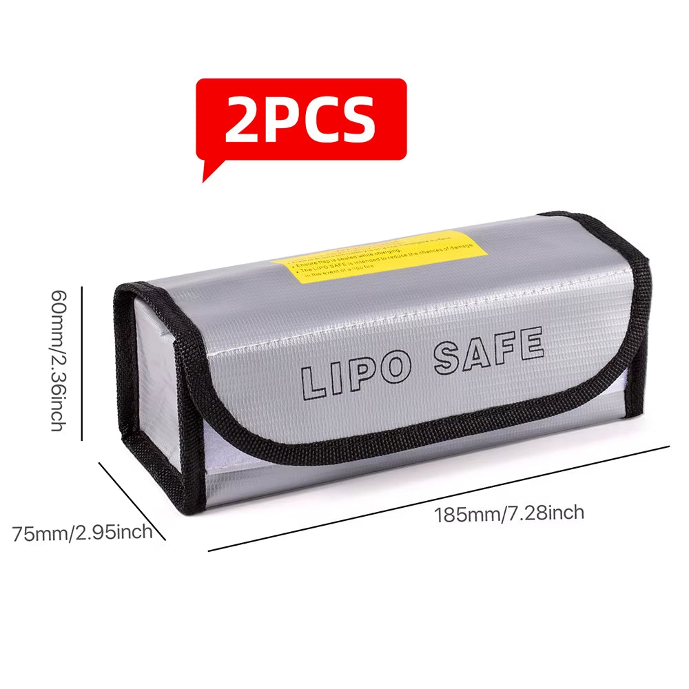 Lipo Guard Safety Bag Fireproof Explosion-Proof Portable Lipo Safety Bag 215*115*155Mm for RC FPV Racing Drone Car Battery Safe
