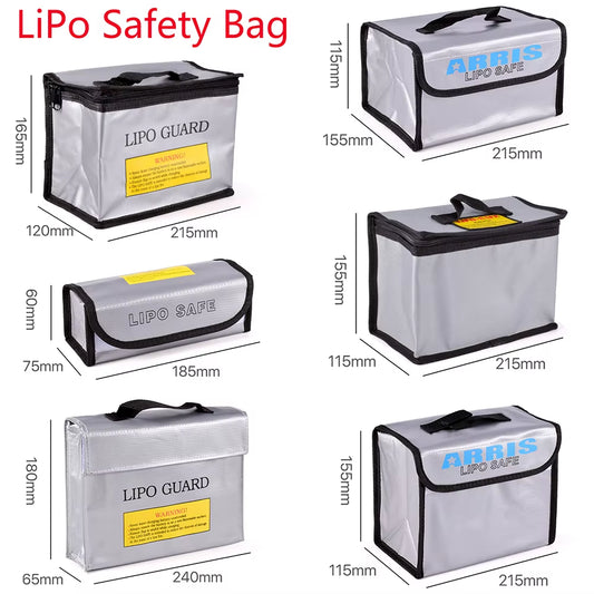 Lipo Guard Safety Bag Fireproof Explosion-Proof Portable Lipo Safety Bag 215*115*155Mm for RC FPV Racing Drone Car Battery Safe