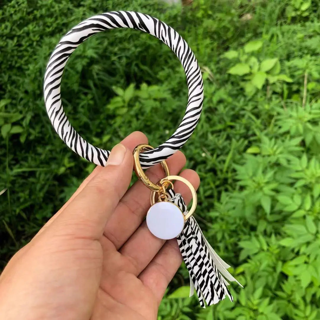 Pure Leather Tassel Pendant Bracelet