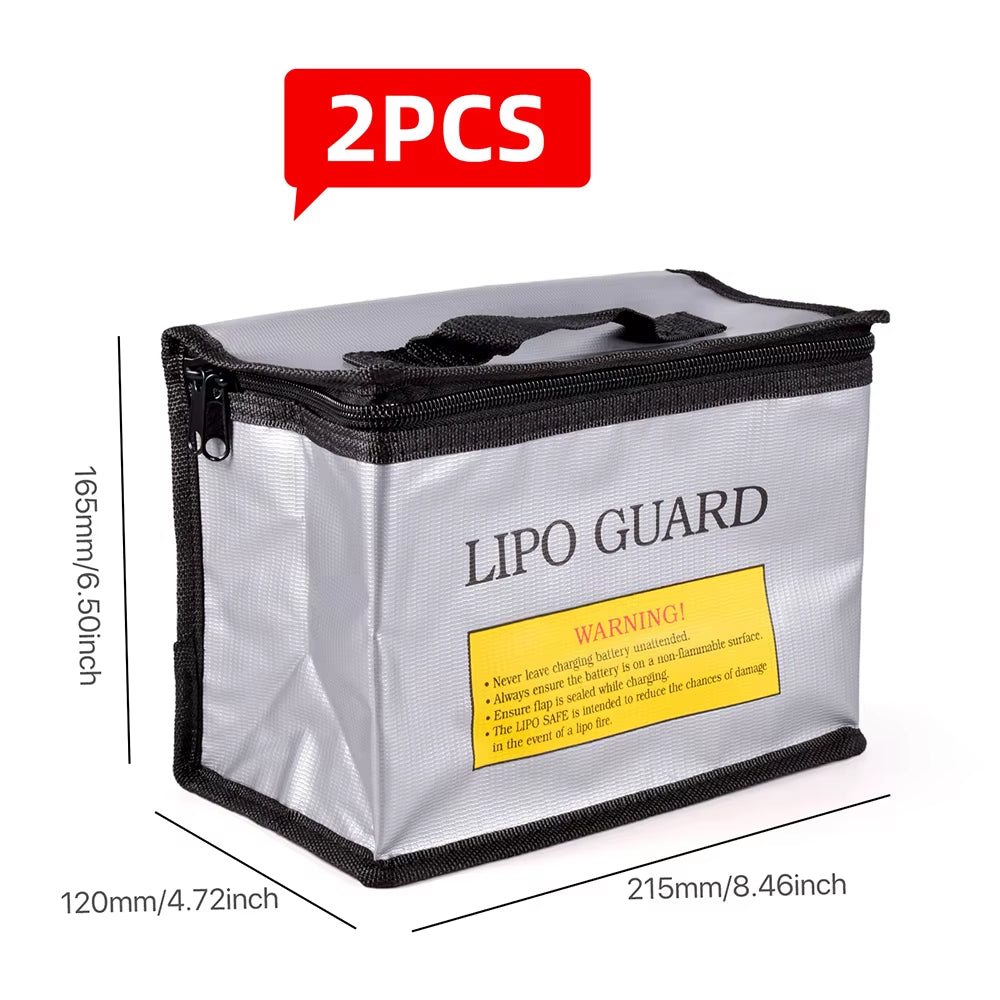 Lipo Guard Safety Bag Fireproof Explosion-Proof Portable Lipo Safety Bag 215*115*155Mm for RC FPV Racing Drone Car Battery Safe