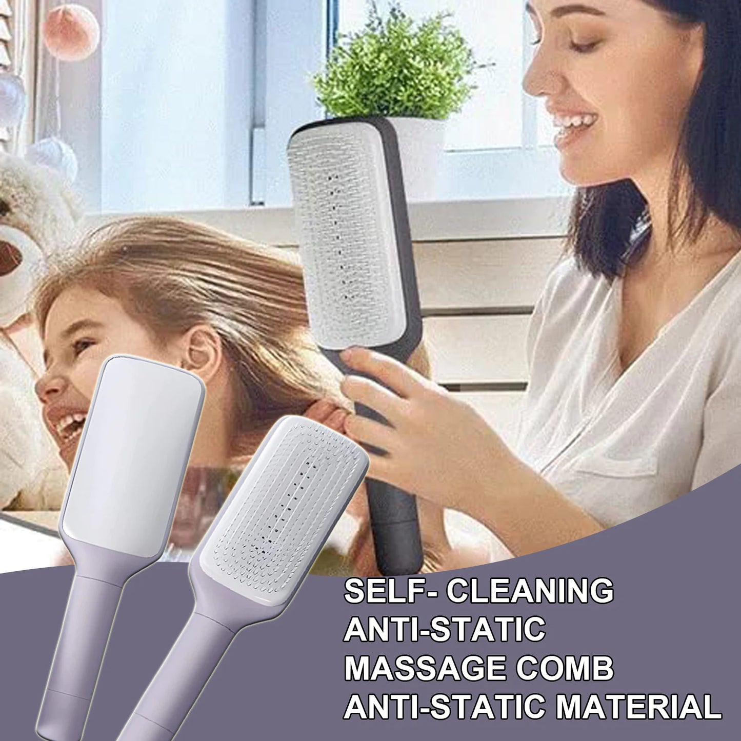 Self-Cleaning Hair Brush