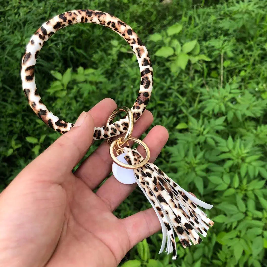 Pure Leather Tassel Pendant Bracelet